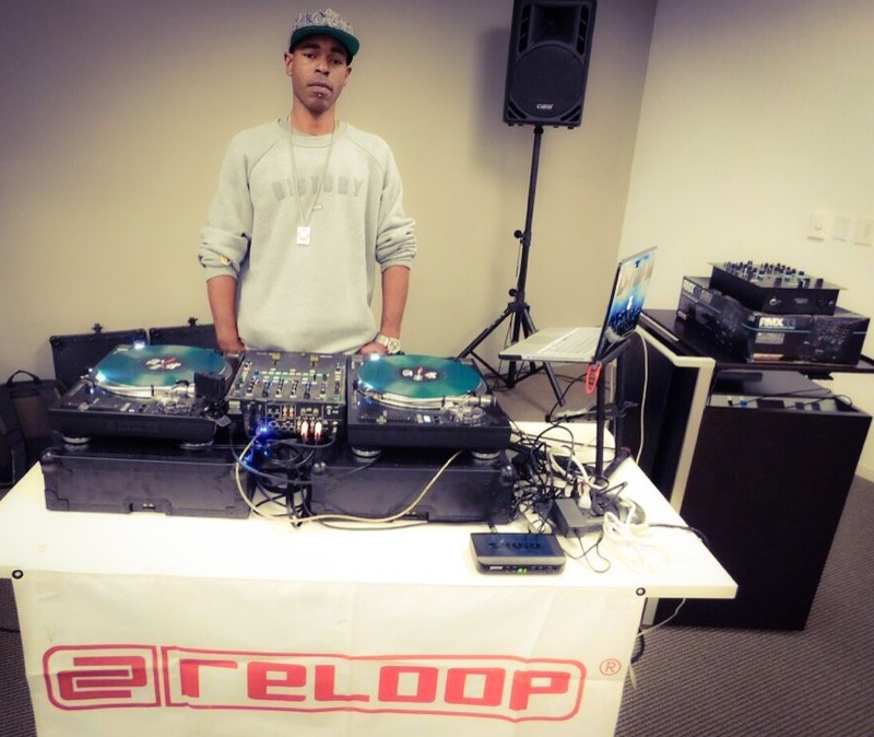 DJ Jam next to Reloop Equipment: 