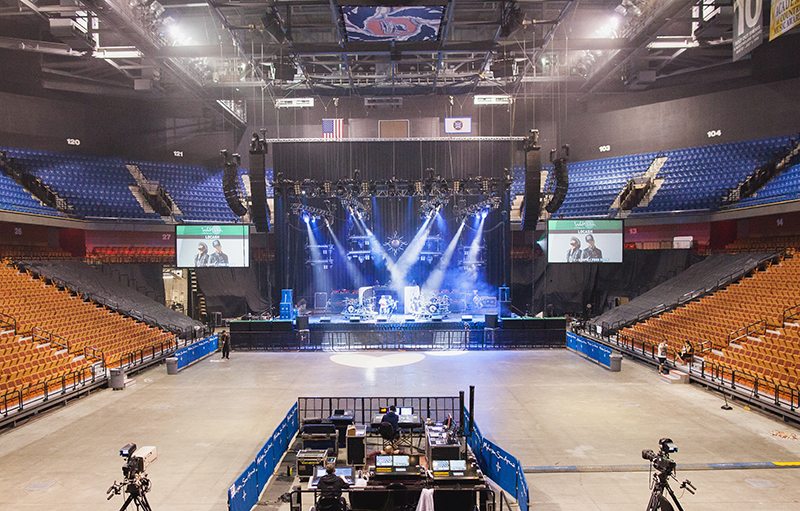View of the venue for a performance on Godsmack's U.S. tour