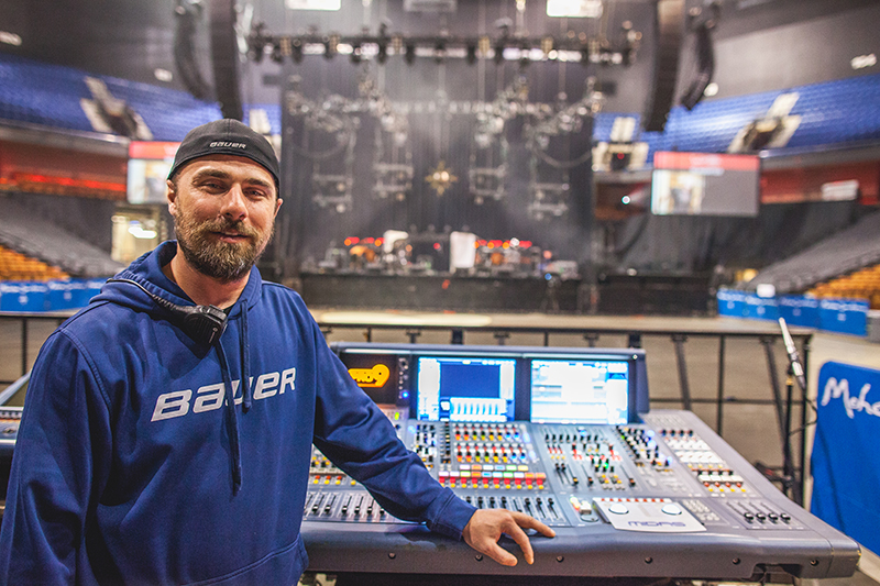 FOH engineer, Scott Tkachuk, with Meyer gear