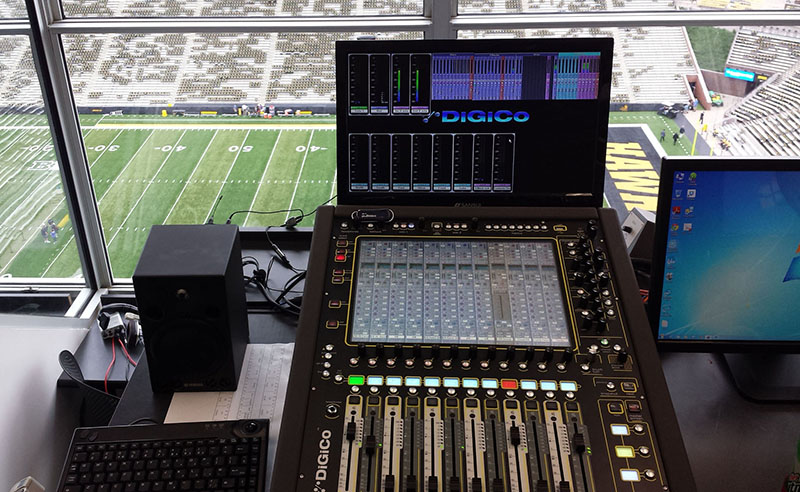 Kinnick Stadium’s new DiGiCo SD11 digital FOH console