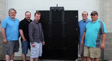 L to R: Owen Orzack, C.W. Alkire, Danny Klocker, Brandon Goldstein and Andy Morrison from Eighth Day Sound.