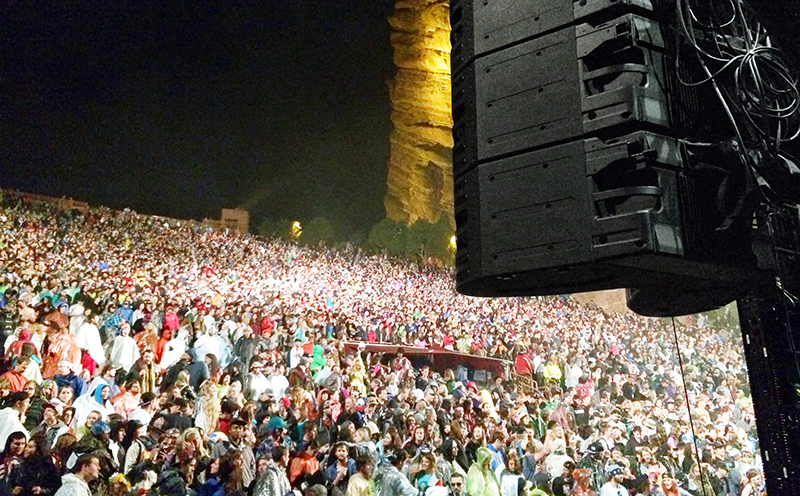 Bassnectar played to a full house for three nights at Red Rocks reinforced by an EAW Anya PA