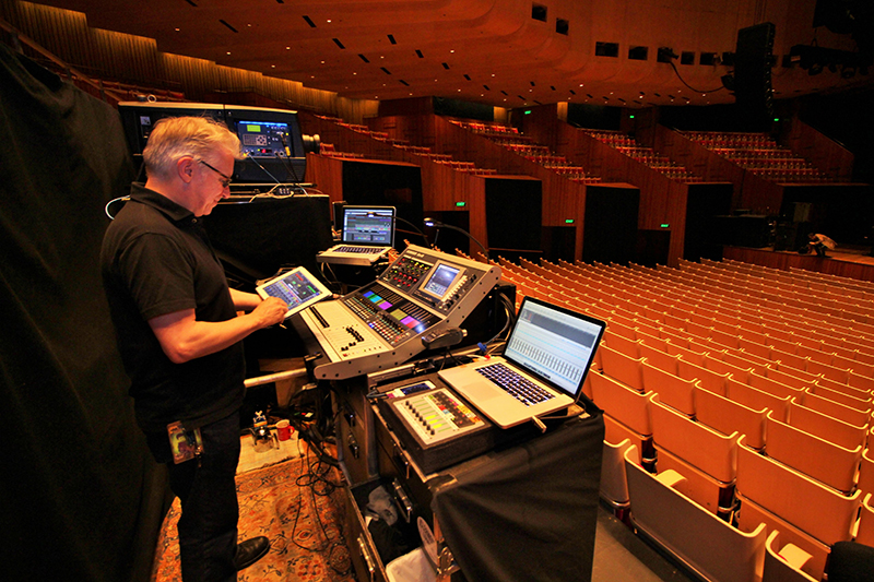 the monitor system for Paolo Nutini’s tour comprises an iDR10 MixRack with iLive-112 Control Surface, with a PL10 controller for additional ‘per-song cues’, and an ME-1 for remote tech monitoring duties