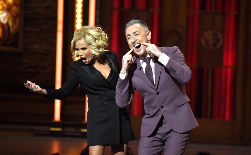 Kristen Chenoweth and Alan Cumming wearing DPA Microphones' d:fine™ 4088 Directional Headsets at the 69th annual Tony Awards