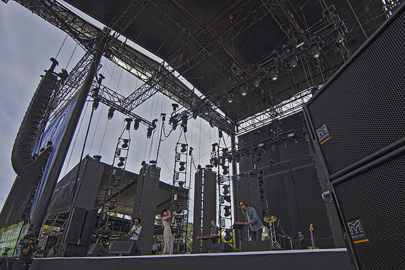 The Intel Main Stage setup consisted of 16 MLA and two MLD enclosures per side for the main hang; 24 MLX subs; 12 W8LM cabinets for front fill and 8 W8LC’s for the off stage VIP hang.