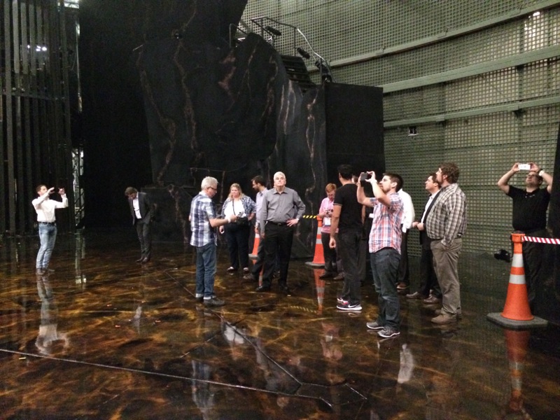 Guests of Sennheiser are taken on an 'insider's tour' of the set for Cirque de Soleil's La Nouba. 