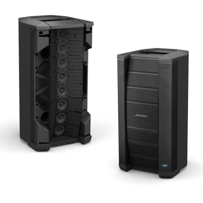 The Bose® F1 Flexible Array Loudspeaker is the first powered portable loudspeaker that lets users control vertical coverage pattern.