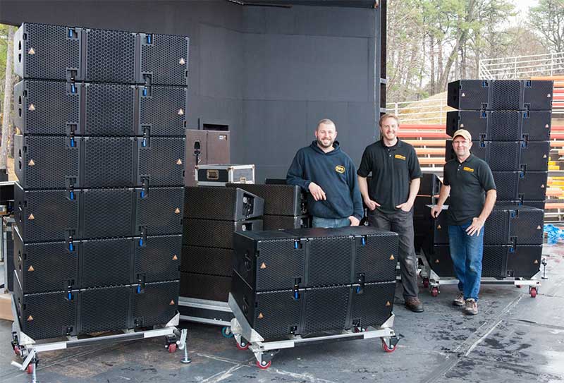 Justin Dimitri, Mark Mcguire, Bob Sallade with the new Adamson rig