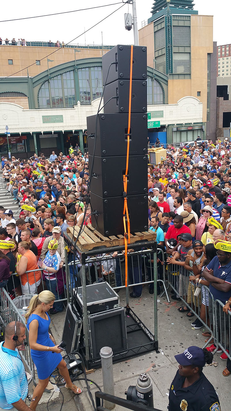 Nathan’s Famous Hotdog Eating Contest Serves Up KV2 Audio Speaker System
