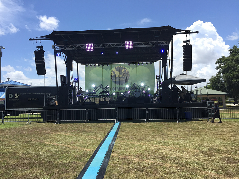 Drummer Boy Sound Productions, a division of Design South Florida, recently supported the West Park, Florida’s 10th Anniversary celebration concert with a Martin Audio W8LM loudspeaker system