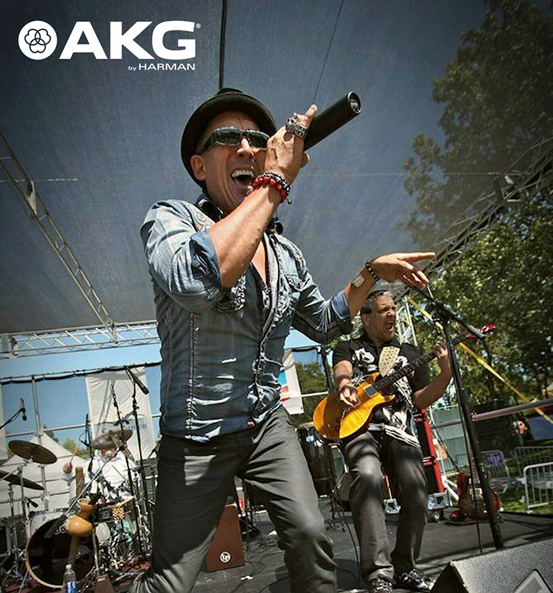 Carlos Elizalde performing with AKG gear