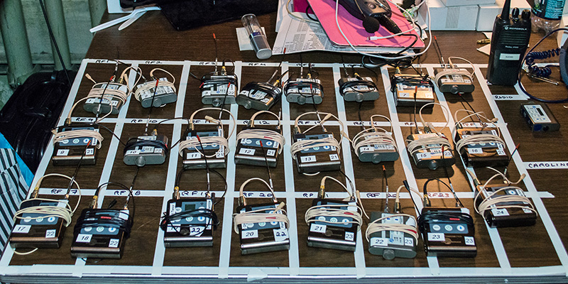 Lectrosonics LT Transmitters on the set of LA Opera's Ghost of Versailles