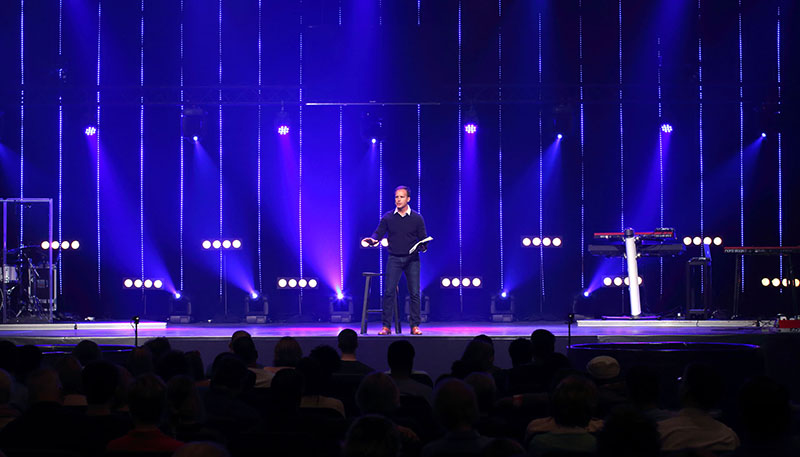 NORTHchurch Pastor Rodney Fouts delivers his message loud and clear via the new DiGiCo/L-Acoustics system