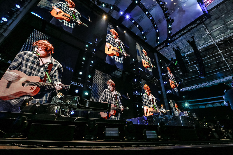 Major Tom upgraded to Optocore for Ed Sheeran’s stadium shows. The show at Wembley is pictured here.