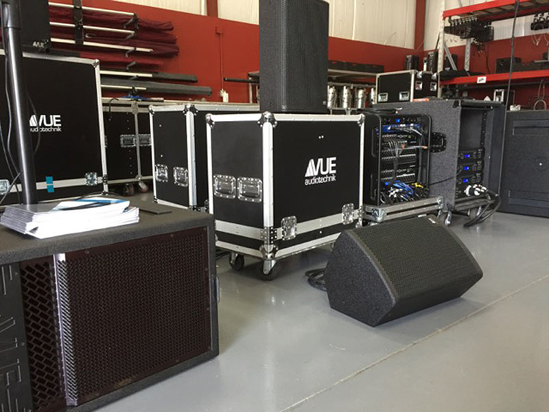 VUE Audiotechnik speakers (hm-212 & hs-28 pictured) at the Access Audio shop