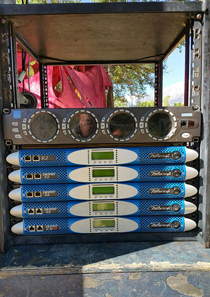 Robert Whump's 'Desert Underground' rig includes five Powersoft K Series amplifiers.
