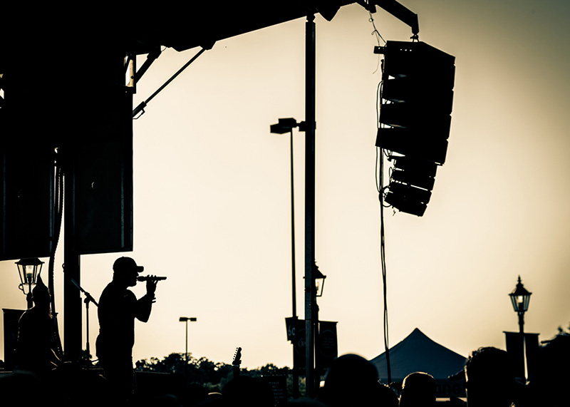 Tyler Farr Performs at the Grand Ole Opry Plaza Stage during CMA Week