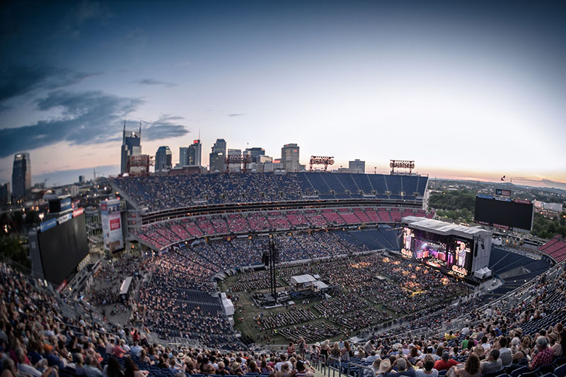 A record-breaking 87,680 country music fans packed into Nashville’s LP Field for this year’s festival. Photo by Vic Wagner