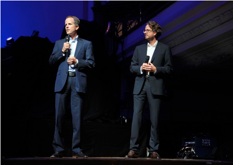 Sennheiser CEOs Daniel and Dr. Andreas Sennheiser were on hand to provide a glimpse of a yet-to-be-unveiled 'milestone' product.