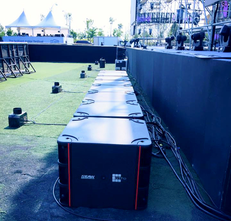 Twenty-four Otto subwoofers join 32 Anya line array modules at Rhino Sound in Seoul.