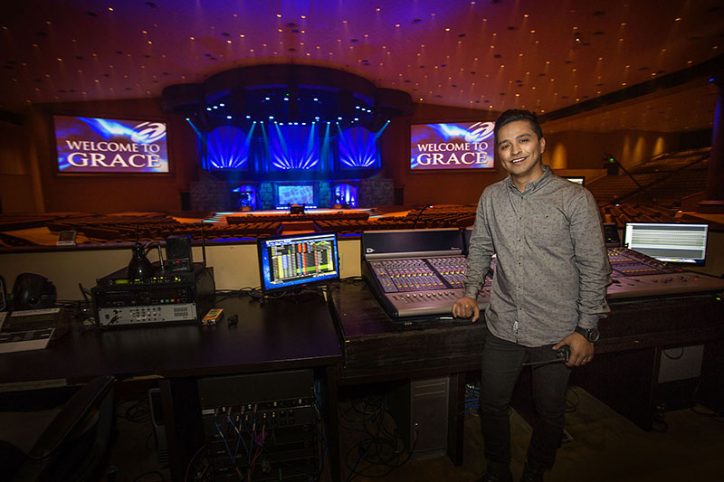 Melqui Alvarez, Audio Director for Grace Community Church, which recently underwent a significant A/V upgrade at its main Houston campus, with the help of Guitar Center Professional.