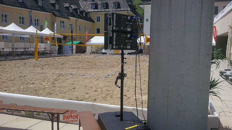 Beach City, organizer of national and international sand volleyball and beach soccer tournaments for professionals and amateurs drawn to the lakefront in Zell am See, Austria, chose K-array gear for their sporting events and after parties.