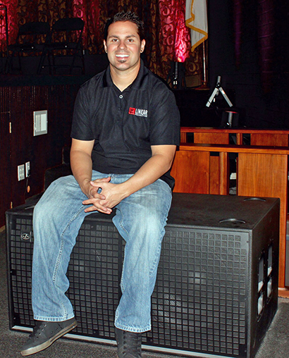  Sean Sheridan, Linear Production’s owner, system designer, and project manager, ultimately selected twelve D.A.S. Audio Event 208A 3-way active line array elements, two Event 218A high performance powered subwoofers, and a DSP-4080 stereo / mono processor for loudspeaker management. 