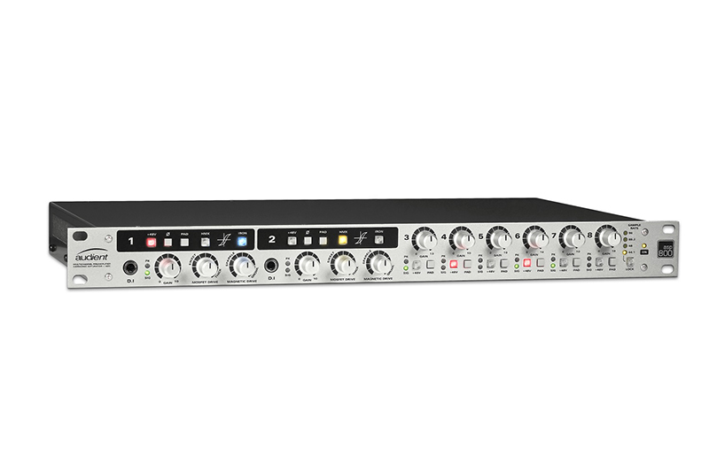 ASP800, the new eight-channel mic pre & ADC from Audient, is now shipping worldwide and is available at all Audient dealers.