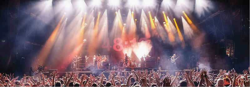 Kasabian on stage at this year's Blended festival in Dubai, UAE. Remic microphones were used.