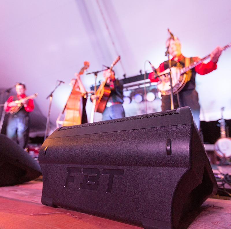 Soundworks Systems provided four FBT StageMaxX 12MA stage monitors for bluegrass band Art Stevenson and High Water in Wisconsin.