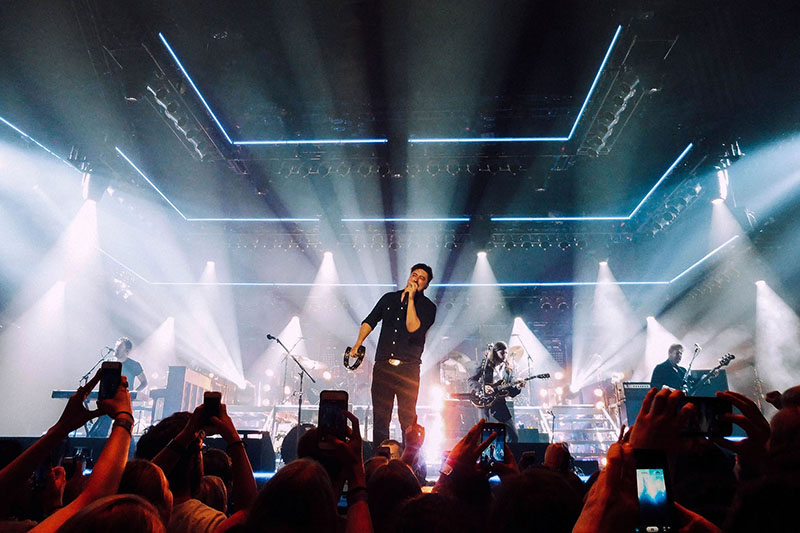 Mumford & Sons performing at Edmonton’s Rexall Place