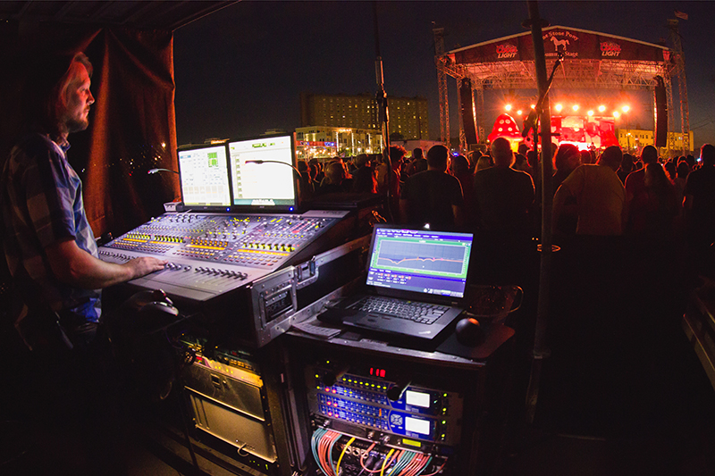 The full system for the tour included 24 LYON-M main and 4 LYON-W wide-coverage line array loudspeakers, 12 700-HP subwoofers, and four UPJ-1P loudspeakers as front fills. Two CQ-2 and four MSL-4 loudspeakers were deployed as needed for corner front and out fill, while onstage foldback included three MJF-212A stage monitors and two 700-HP subwoofers. A Galileo(R) Callisto loudspeaker management system with two Galileo 616 and two Galileo Callisto 616 array processors provided system drive and optimization.