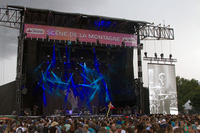 Solotech provided L-Acoustics K1 and K2 compontents for the Osheaga and Heavy Montréal Festivals, staged on consecutive weekends at Parc Jean-Drapeau July 31-Aug. 2 and Aug. 7-9. Pictured here, Interpol on Osheaga’s Mountain Stage.