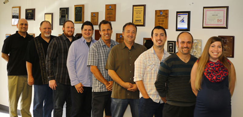 Audio Geer Team Members (L-R): Brandon Operchuck, Dave Ward, Kyle Matthews, Ben Frederick, Alan Geer, Mike Cromer, Ross Hornbuckle, Zak Rickard, Kimberly Kastelz; Not Pictured: Adam Black, Cheryl Geer, Subhash Polurmuri
