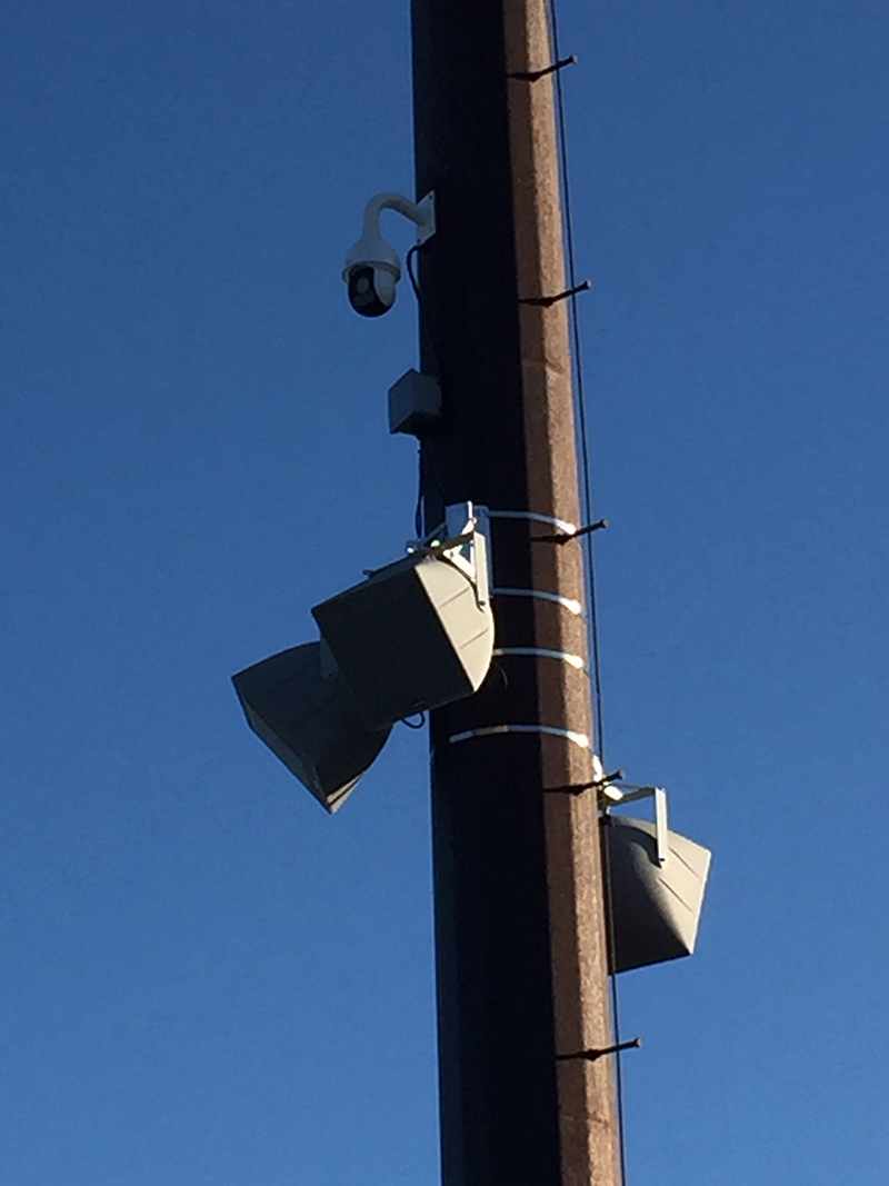 To achieve the school's goals, CIS's Williams chose a distributed system design. For the home-team bleachers and field, he installed two pairs of Community R.5-66MAX loudspeakers on light poles at either end of the stands and a pair of R.5-96MAX loudspeakers on the press box for the center of the home stands. A fifth R.5 -66MAX on one of the light poles covers a tail-gate area to be completed next year and four R.5-66TZ loudspeakers serve the away-team stands. A pair of R2SUB subwoofers, located under the home-team stands, adds high-level low-frequency punch for the Spartan's music-video style fight song. The loudspeakers are managed by a Community dSPEC DSP system and powered by Lab Gruppen amplifiers.