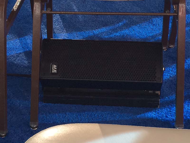VUE i-Class i-2×4.5 used as an under-the-seat  sound solution designed by PRG