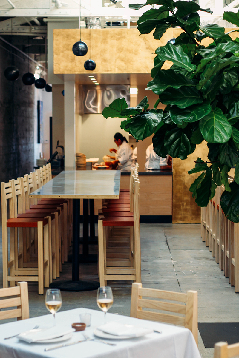  With a simple swipe on an iPad, Cala staff can customize the acoustic environment through an array of tiny microphones and loudspeakers working in sync with digital processing. 
