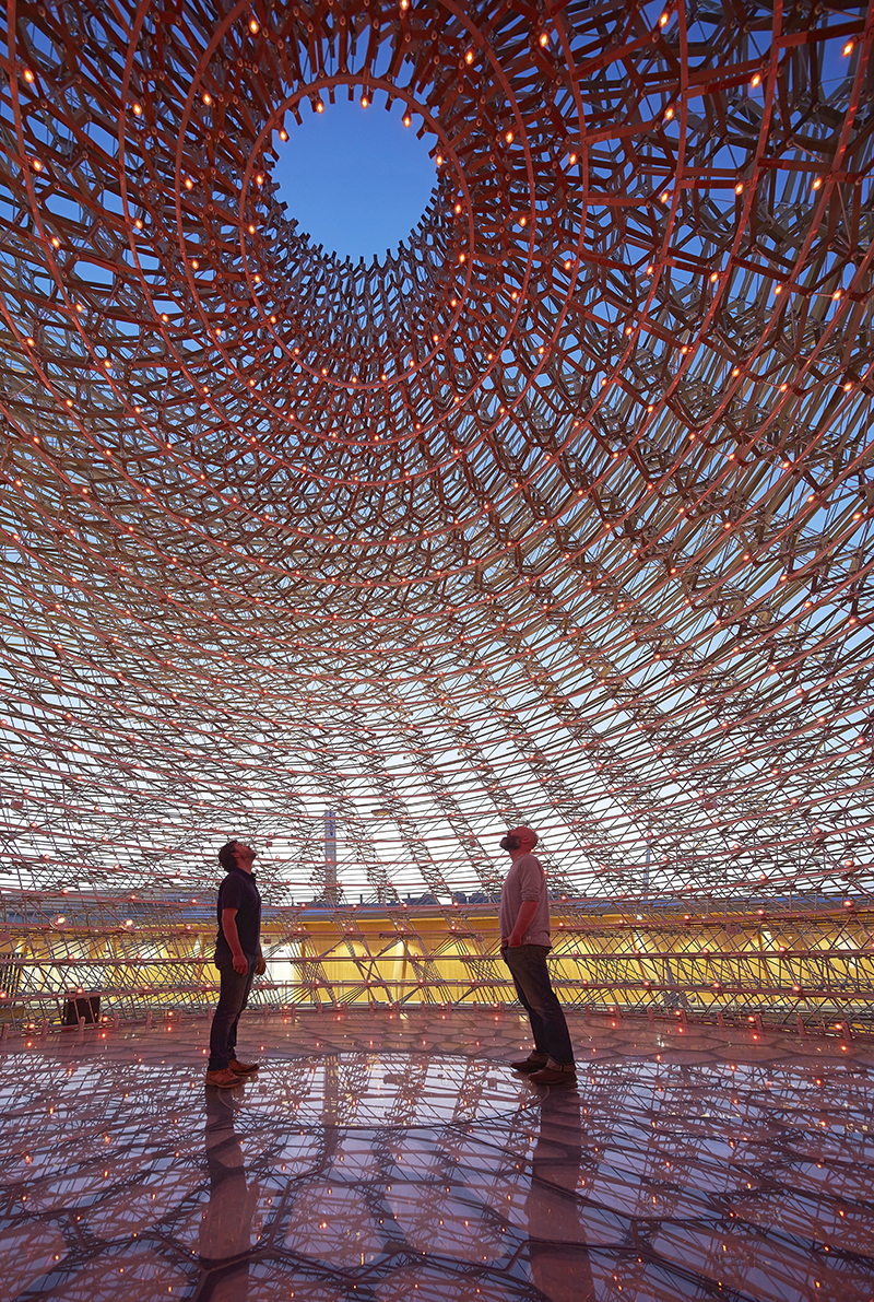 Conceived and designed by Nottingham-based artist and sculptor Wolfgang Buttress, the hive featured audio effects delivered by 18 MM-4XP self-powered loudspeakers and six MM-10XP subwoofers. 