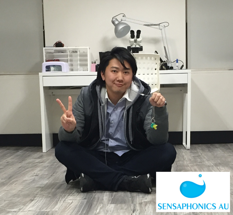 Managing Director Ryota Tanaka at the new offices of Sensaphonics Australia, conveniently located in Melbourne.