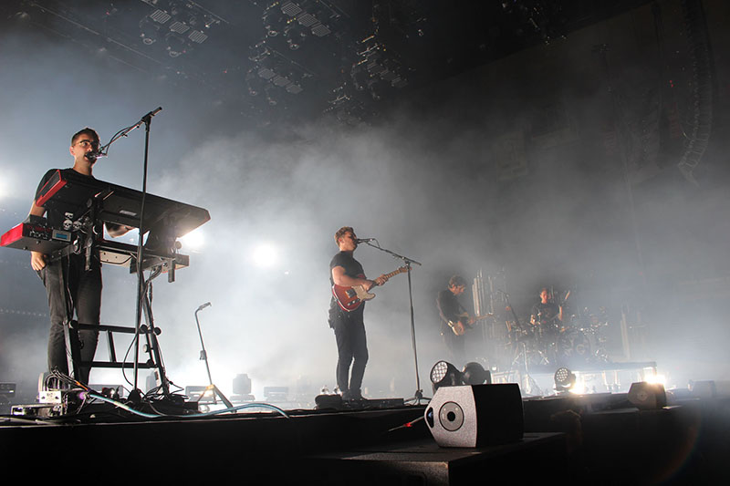 alt-J performing with L-Acoustics 8XTi enclosures used as front fills