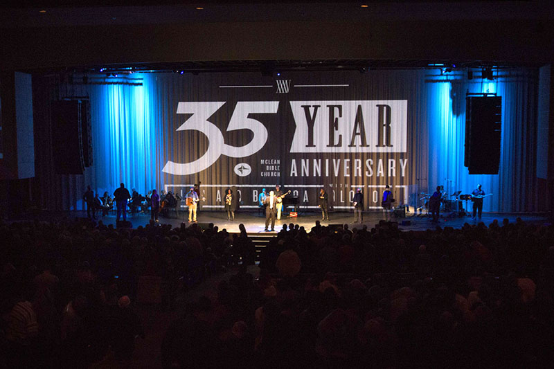 Senior Pastor Lon Solomon recently celebrated his 35th anniversary at McLean Bible Church on the sanctuary’s new L-Acoustics K2 rig