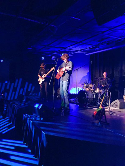 The performance stage in the 3S Artspace with VUE al-4s and as-418 subs