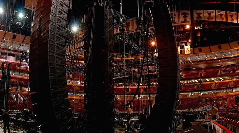 The NEXO system configuration consisted of 120 STM B112 cabinets, 120 STM M46s, 32 STM M28s, 72 STM S118 cabinets and 12 RS18 Ray Subs. Additionally, 15 M46/B112s with three M28s were used as down fills for the eight hangs, per hang. And 18 S118 subs in cardioid mode were used for four hangs, per hang, while eight M28s were used as front fills at stage level in four groups of two. Also, 12 RS18 Ray Subs were used as under stage extensions in an end fire array in four groups of three.