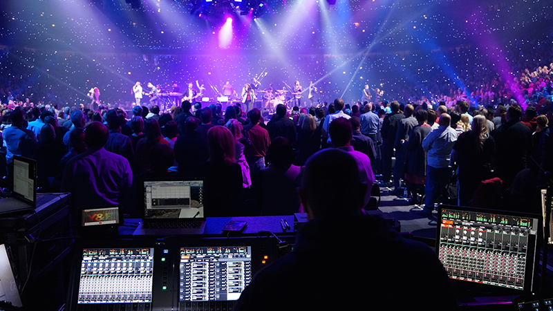 Willow Creek Community Church celebrated its 40th anniversary at the 20,500-seat United Center in Chicago on October 18. Yamaha teamed with Nashville-based Morris, Lake Forest, IL-based TC Furlong and Champlin, MN-based Reach Commmunications to provide audio support for the event