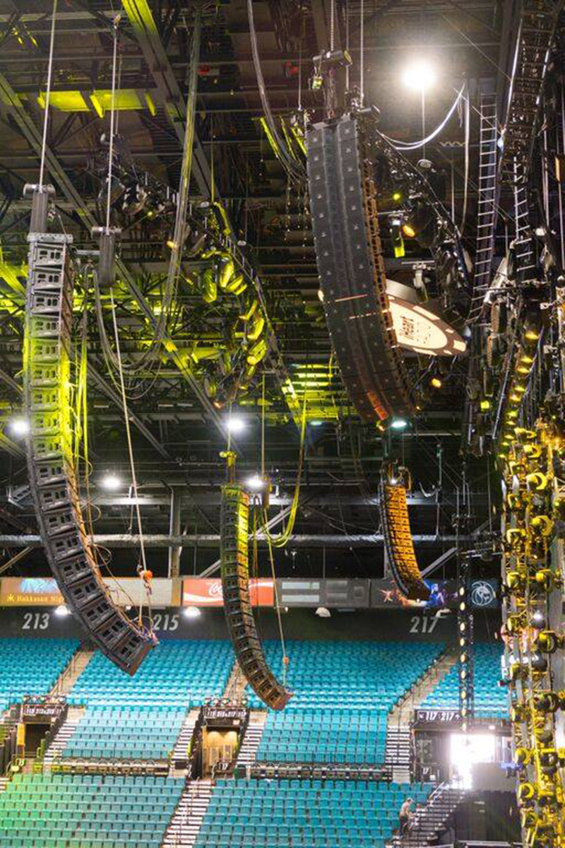 Firehouse Productions relied on a Harman Professional Solutions audio system, featuring JBL VTX line arrays and Crown I-Tech HD amplifiers, for the iHeartRadio Music Festival in Las Vegas.