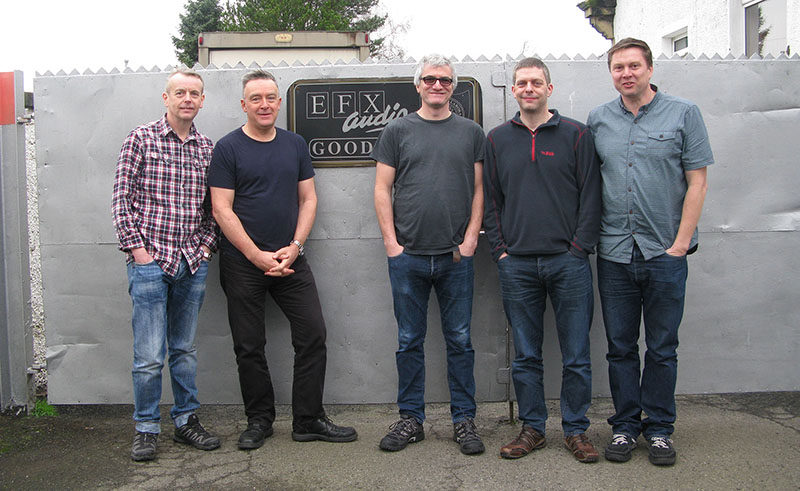 Adlib is gearing up to expand its Scottish activities significantly with the acquisition of EFX Audio. Pictured here, from left, is Andy Dockerty, Graham Cochrane, Steph Fleming, Dave Jones and Dave Kay.