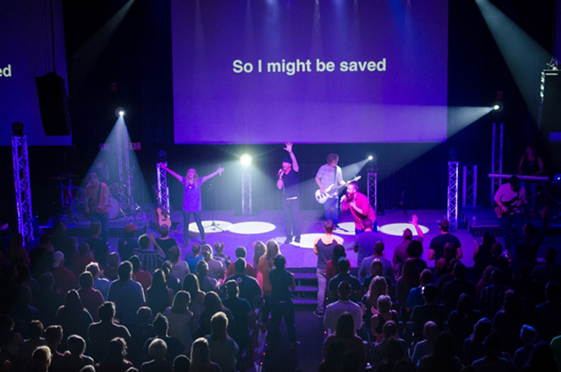 When Crossroads.TV Church moved to a new facility — the former home of a multiplex movie theater — Dave Lowery and Matt Price from Sound Inspiration LLC (Columbus, OH) designed and deployed a system that makes use of VUE Audiotechnik’s al-4 Subcompact Line Array System.