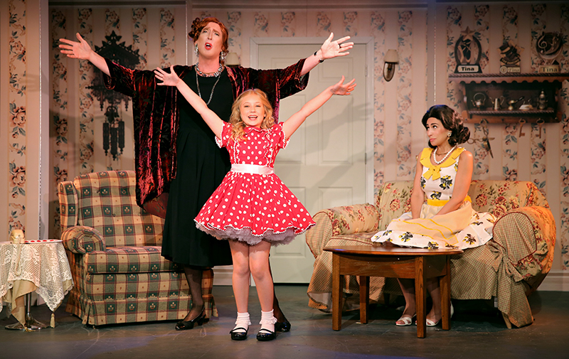 Cast members for 'Ruthless' are using DPA Microphones’ d:screet Necklace Microphone. Photo by Carol Rosegg