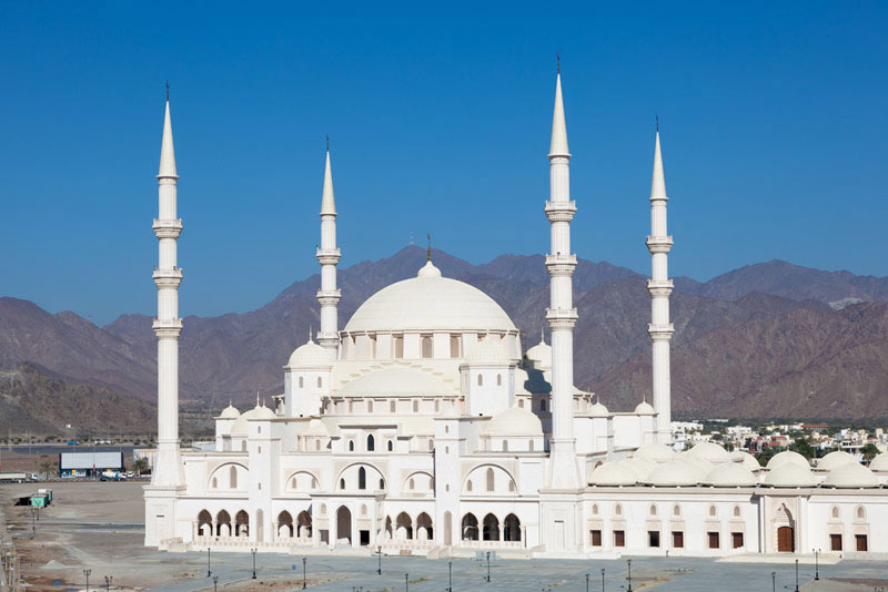 The Sheikh Zayed bin Sultan Al Nahyan Mosque in Fujairah, United Arab Emirates