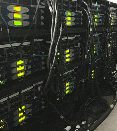 ATK Audiotek's racks of Powersoft K10 DSP + AESOPs at the 2015 AMA Awards